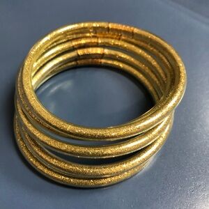 5 Gold Jelly Bracelets Gameday